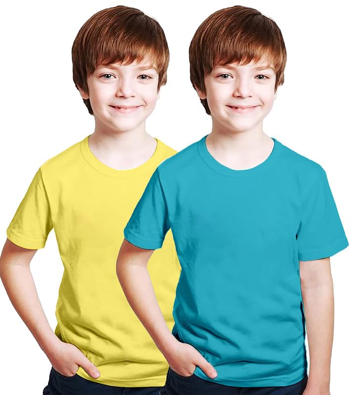 Image of XENOVAURBAN Kids Unisex Combo Round Neck Cotton T-Shirt - P