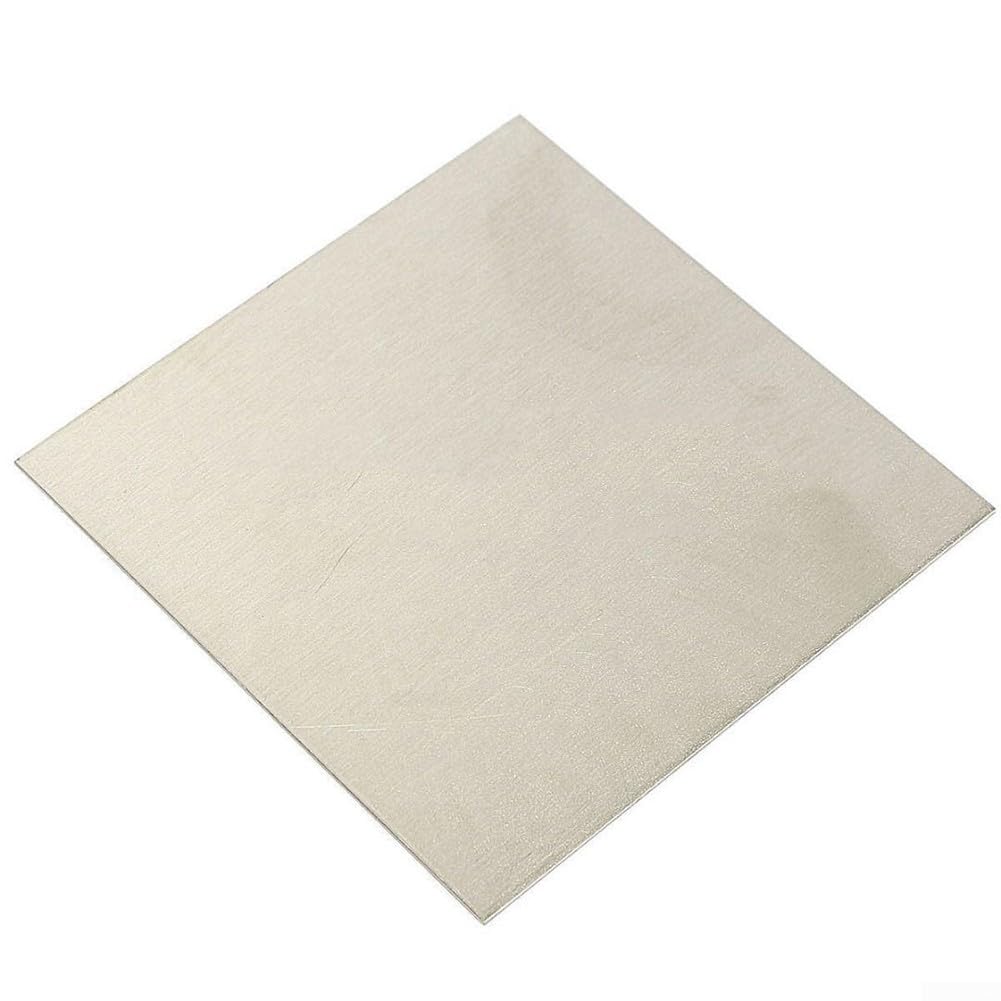 Platte aus reinem Nickel, 100 x 100 mm, 0,5 mm, 1 mm, 2 mm, 3 mm Dicke, für Galvanik-Anodenelemente, Höhe 2 mm