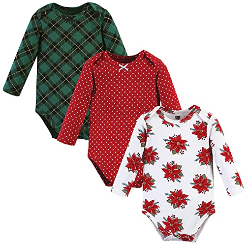 Image of Hudson Baby Baby Girls' Cotton Long-sleeve Bodysuits 3-pack