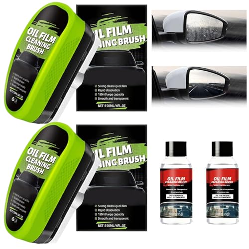 ClearVision Glass Cleaner, Clear Vision Windshield Cleaner, Oil Film Cleaning Brush for Car Windows,...