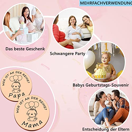 KIYOYI Taufgeschenk Junge und Mädchen,Geschenke zur Geburt,Schutzengel Entscheidungsmünze,Geschenke für werdende väter und mütter,Werfen Sie eine Münze, um eine Entscheidung zu treffen