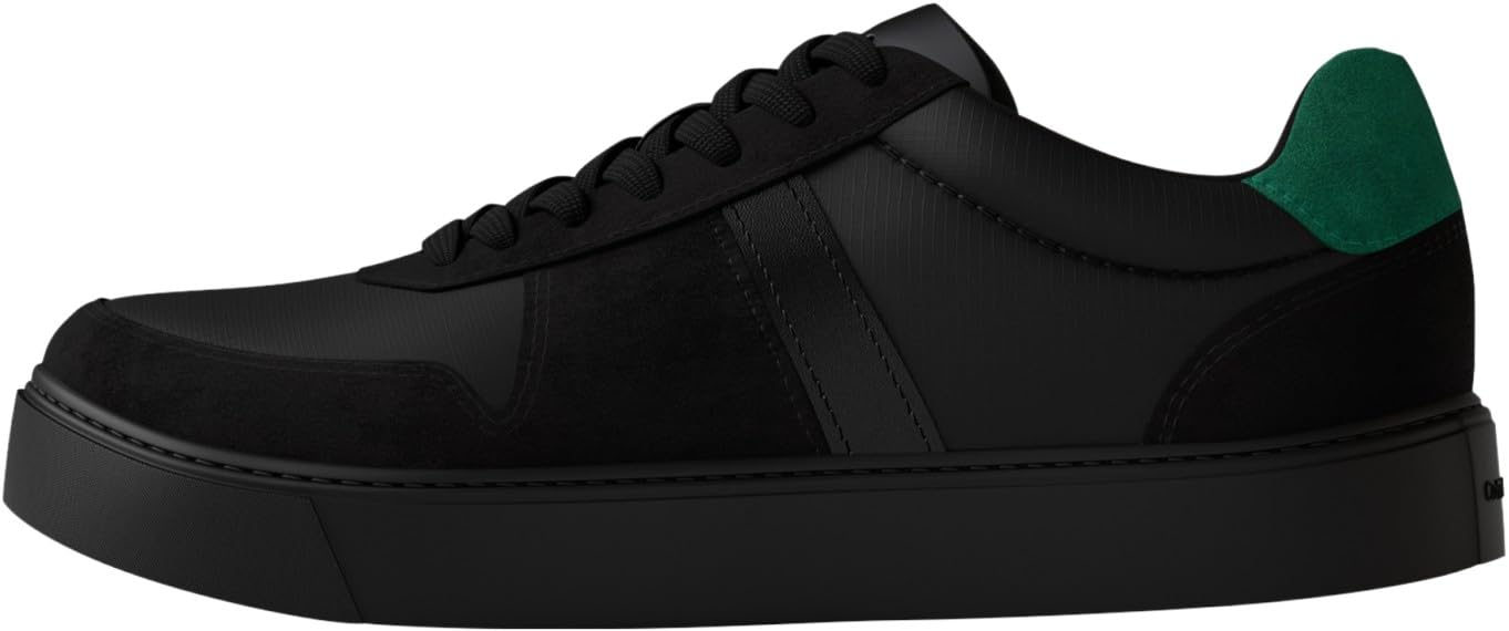 Calvin Klein Men's Classic Cups Lace Mix Emb Tongue Ym0Ym01395 Low Top, Black (Black/Street Green), 11