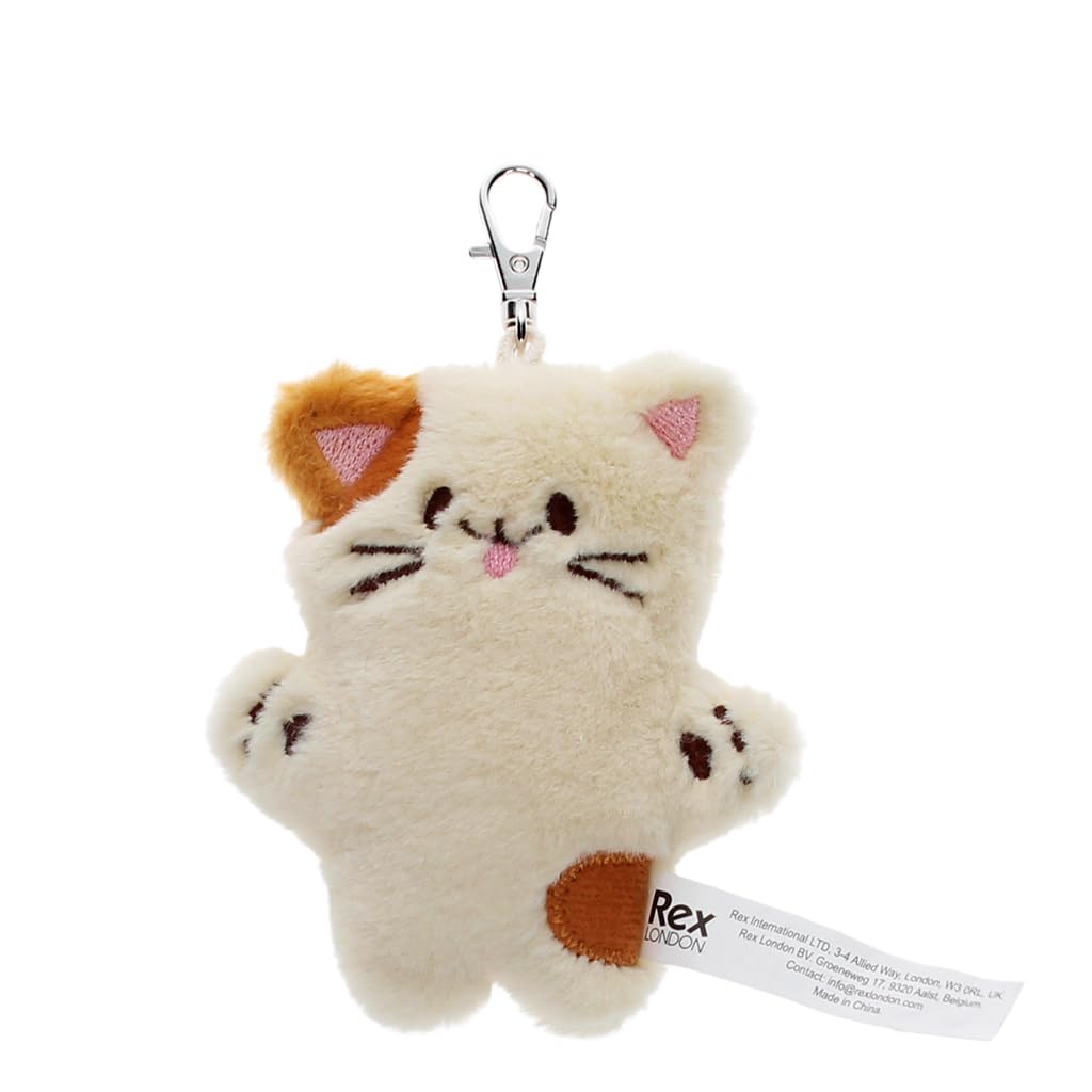 Rex London Fluffy keyring bag charm - Cat