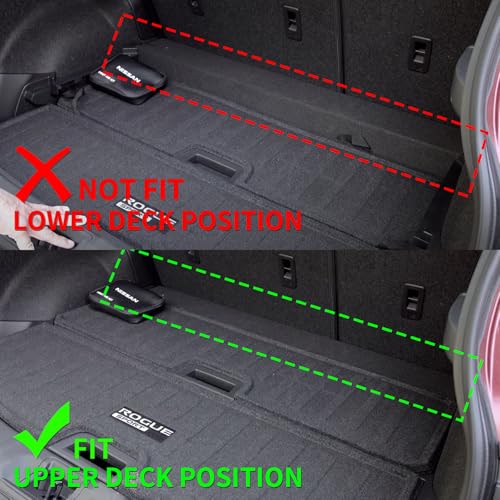 Image of HAFIDI Floor Mats & Cargo Liner Set Fit for 2017-2022 Nissan Rogue Sport (Cargo Liner Only Fit the Upper Layer) All Weather Protection TPE Car Full Set Floor Liners Custom Accessories - Black