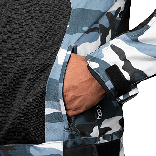 Image of Rynox Urban X - Mesh Motorcycle Riding Jacket | Impact Protection | Abrasion Resistance - Light Camo Black, Large