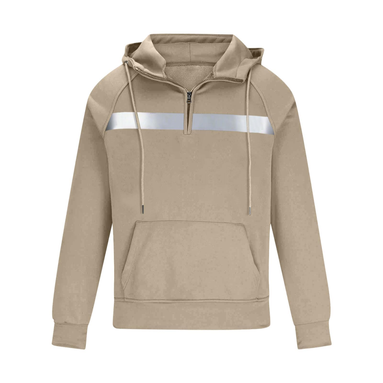 Sweatshirt mit Kapuze Herrenpullover Warm Pullover Zipper Arbeitspullover Winter Sportshirt Langarm Sweatshirts für Herren