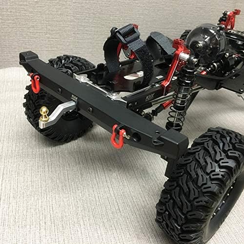 Miniatura 5 de KYX Juego de parachoques delantero y trasero de metal de carreras con luces LED, accesorios para RC Crawler Car Axial SCX10 II 90046 Traxxas TRX-4