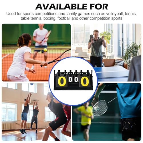 Marcador portátil con números flip de 4 dígitos BORDEAG para bádminton 6