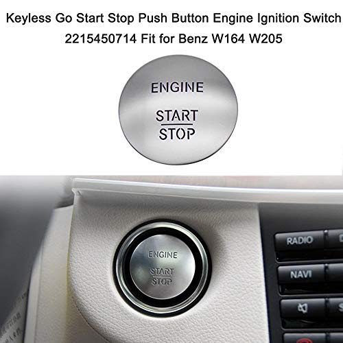 Yorten Keyless Go Start Stop Push Button Chave de ignição do motor 2215450714 Compatível com Benz W1