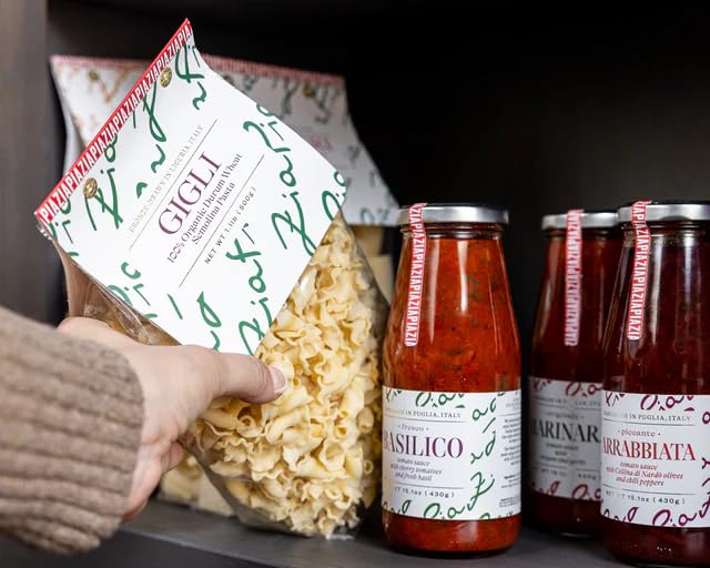 Zia Pia Organic Pasta (Gigli) & Pesto alla Genovese Spread Bundle (500g & 180g) | Traditional Italian Pasta & Pesto | Small Batch Organic | Made in Italy image 5