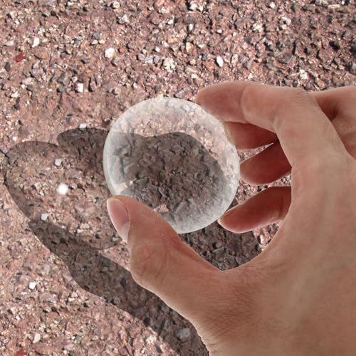 Image of 3pcs 31mm Diameter Double Convex Lens, Glass Optically Polished Concave Mirror Round Edges Double Optical Lens for Physics Experiment, Kaleidoscope,Telescope