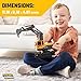 Playing Gorilla Remote Control Excavator Toys for Boys, Metal Mini RC Excavator with Extra Rechargeable Batteries, 1:24 Scale Construction Toys for Kids Age 3-5 4-7 8-12 Christmas Birthday Gift