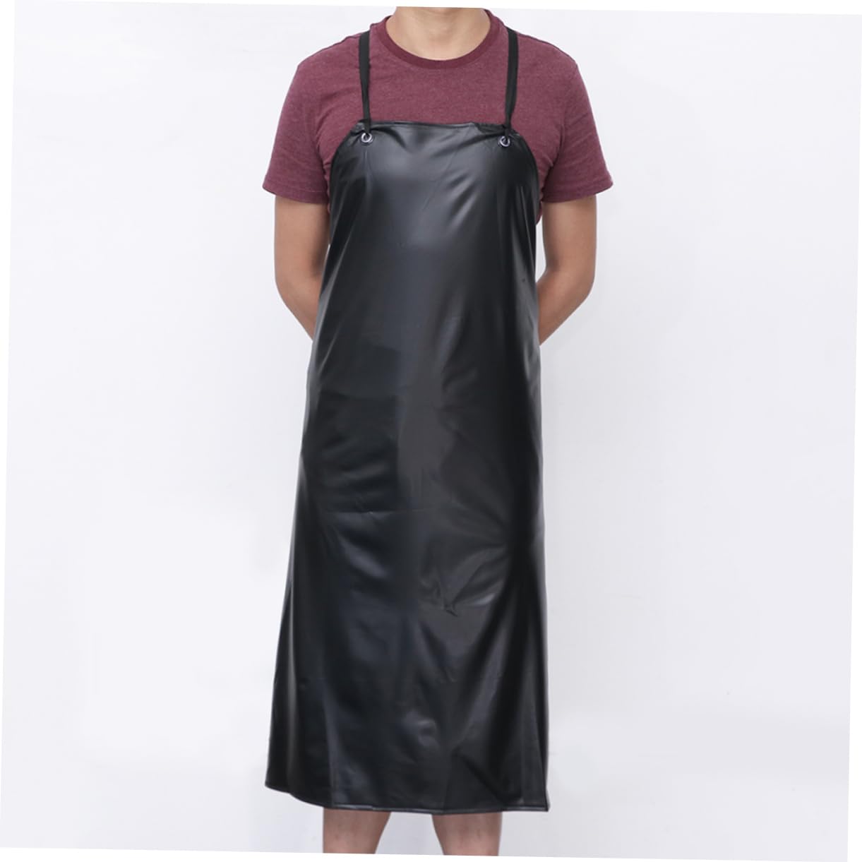 BESTYASH 3 STÜCKE Teiliges Wasserdichtes Ölbeständiges PVC Schürzen Säure und Alkalibeständig Ärmellose Arbeitsschürze für Küche Gastronomie und Handwerk Schwarz