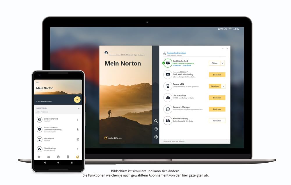 Norton 360 Deluxe 3 Geräte / 1 Jahr | Antivirus | Internet Security | Secure VPN | Passwort-Manager | Firewall | PC/Mac/Android/iOS | Aktivierungscode per Post