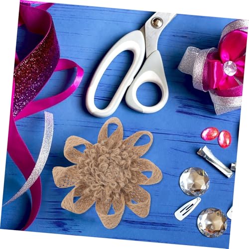 Flores de arpillera de textura natural para complementos y alta bisutería 8