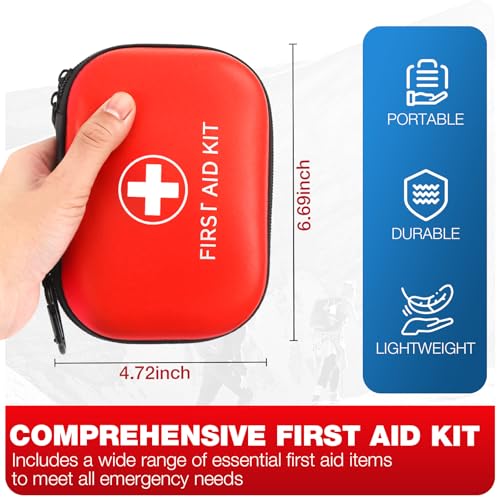 Mini First Aid Kit 100 PCS Emergency Kit for Home Car Travel Small First Aid Kits for Hiking Camping Portable Trauma Kit for Boat Vehicle Outdoor Survival - Image 3