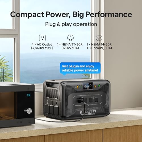 Image of BLUETTI Apex 300 Solar Generator & B300K with 2 350W Solar Panels, 5529.6Wh LFP Battery Backup with 6 3840W AC Outlets (7680W Surge), 120V /240V Dual Voltage, Ideal for Off-Grid Living