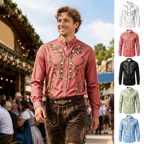 Camisa occidental de manga larga con estampado vaquero y solapa vintage 2