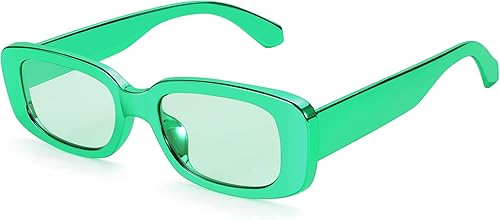 Miniatura 7 de FEISEDY Gafas de sol rectangulares retro de los años 90 para mujeres y hombres de moda con marco grueso cuadrado protección UV400 B2989