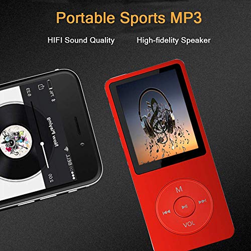 Image of MP3 Player, Music Player with 16GB Micro SD Card, Build-in Speaker /Photo /Video Play /FM Radio /Voice Recorder /E-Book Reader, Supports up to 128GB