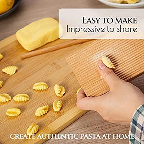 zilitol Noodles Wooden Butter Table and Popsicles Easily Make Homemade Pasta and Non-Stick Butter Pasta Board Gnocchi Roller - Image 3