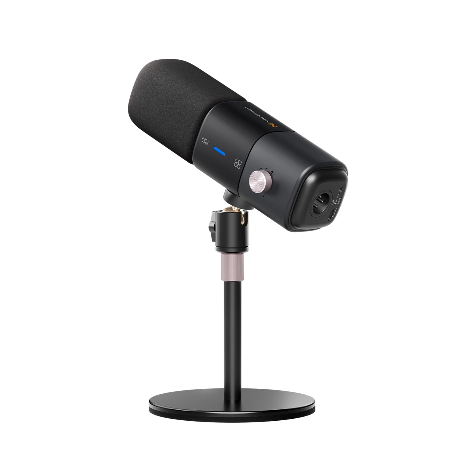 NearStream Microfono da Tavola Gaming Dinamico con Connessioni USB e XLR, Rilevamento Supercardioide & Plug and Play &Riduzione del Rumore AI&Guadagno Audio &Monitoraggio Audio,AM15X