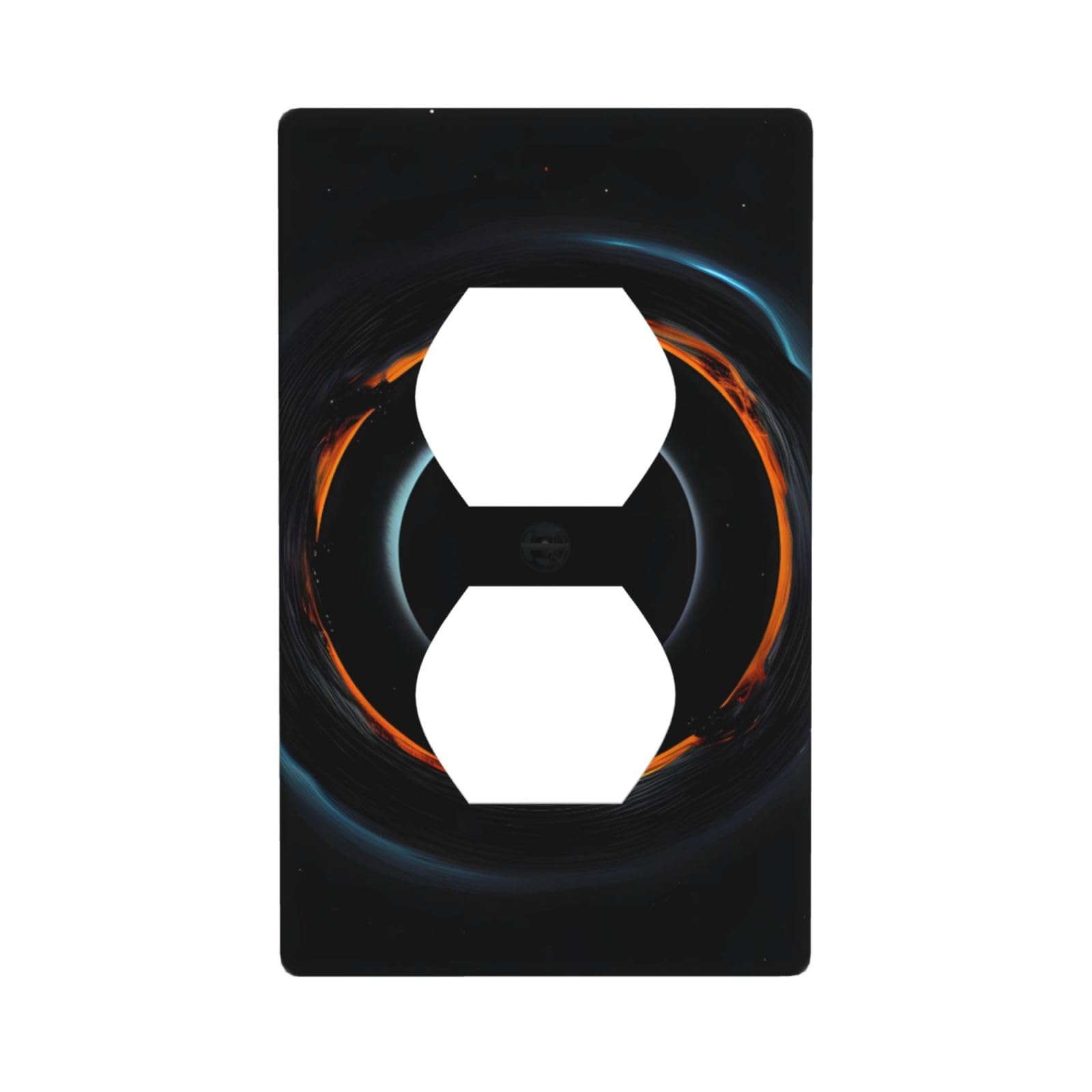 Cntdbu White Mysterious Cosmic Black Holes Unbreakable Polycarbonate Switch Plate-1 Gang Screwless Wall Plate For Home Office