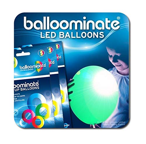 Balloominate Green - Paquete de 15 unidades. Globos LED de luz verde. Ideal para fiestas y celebraciones.
