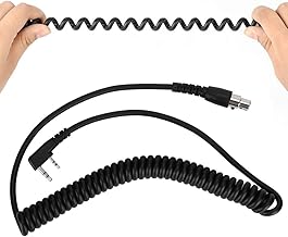SHYEKYO Retractable Coil, 2-Pin To 5-Pin Polyurethane Jacket Durable Audio Cable for Two-way Handheld Radios and Headphones for Radio
