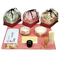 Amazon.co.jp: 茶道具 お点前 野点 源氏籠セット (利休茶碗・小