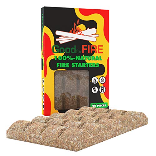 Fire Starter - Fire Starter Squares 20pc - Firewood Kindling - Camp Fire