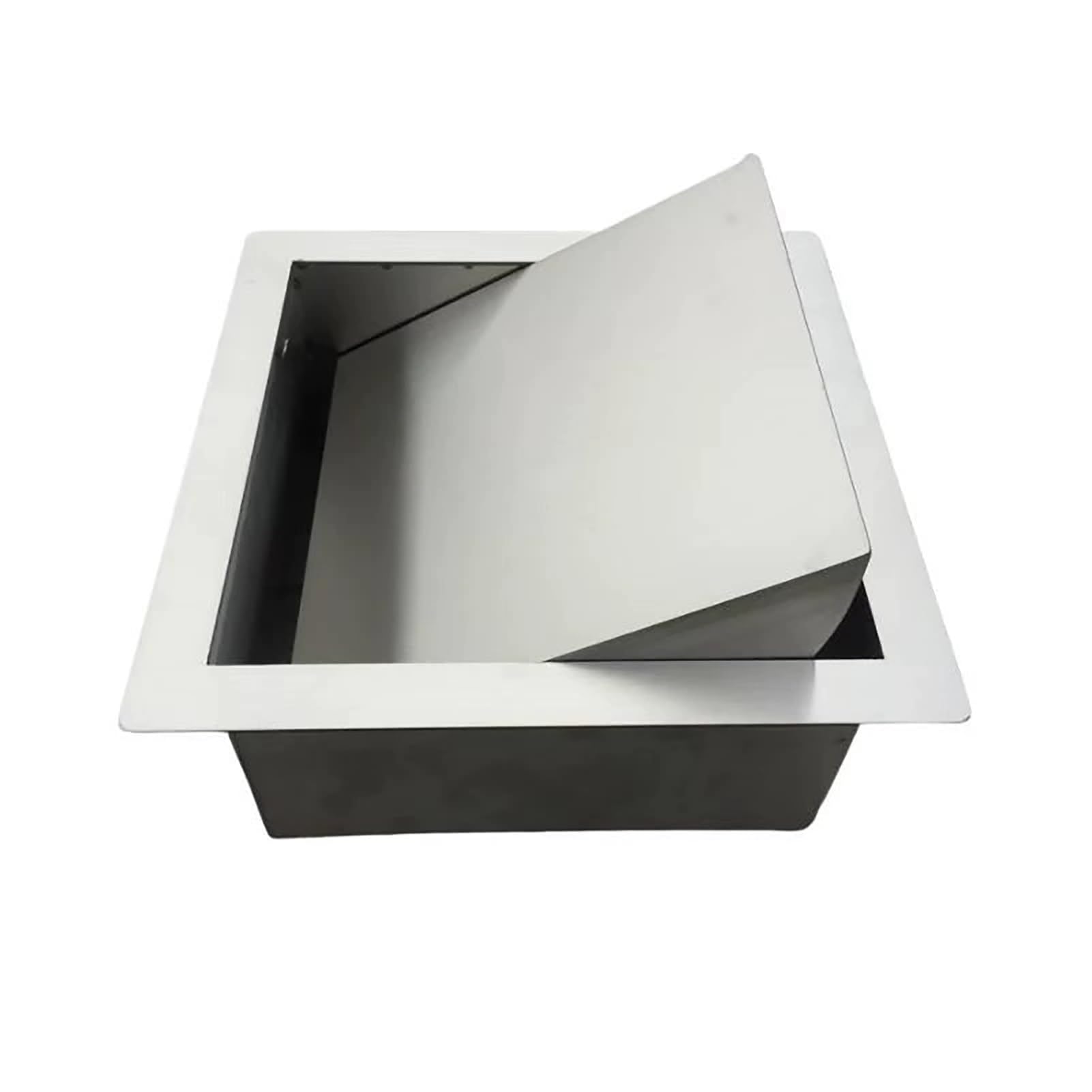 Trash Can Top Bins, Square Trash Can Lids Only, Multiple Sizes, Stainless Steel Countertop Cover Replacement(20x20cm/8x8in)