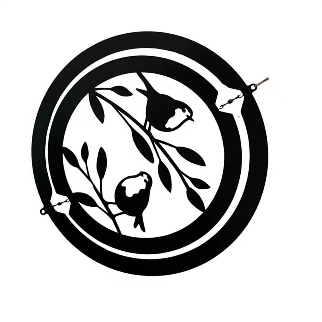 Jazuaiao Metal Wind Spinner Outdoor Kinetics Winds Sculptures for Garden Yard Lawns Patio Decorations Metal Hanging Wind Spinner for Yard and Garden