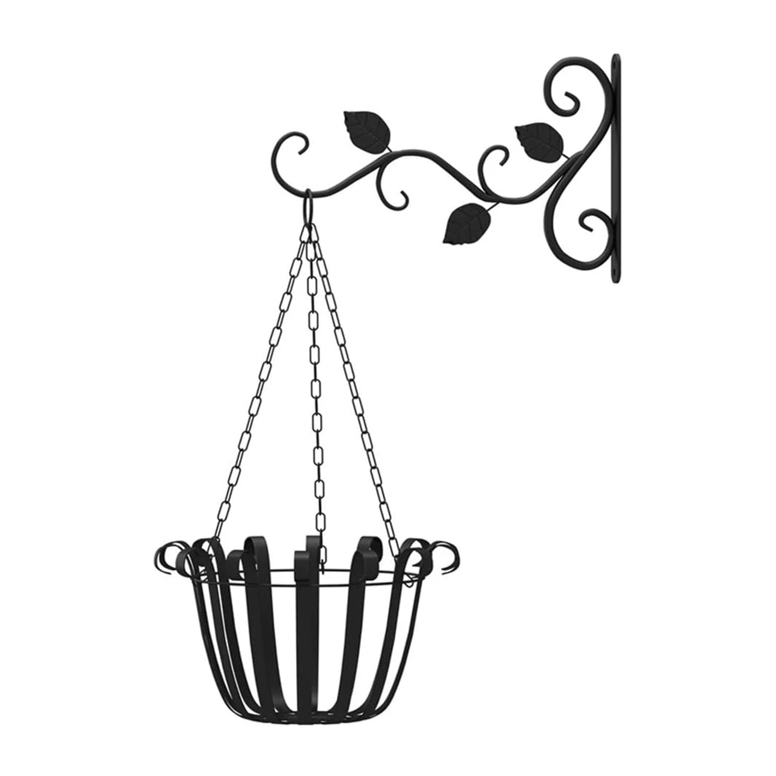 YUPLIODSX Hanging Basket Bracket 2pcs Wall Hanging Flower Pot Support Bracket Hook Iron Hanger Plants Holder Balcony Home Decor