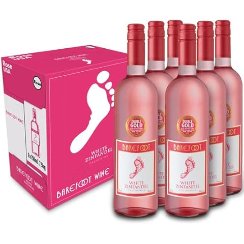 Barefoot White Zinfandel, Californian Rosé Wine, 6x 750ml bottles Cover