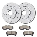 Acinoparts Front Brake Kit Drilled and Slotted Rotors Ceramic Brake Pads Replacement for Honda Odyssey 2005 2006 2007 2008 2009 2010