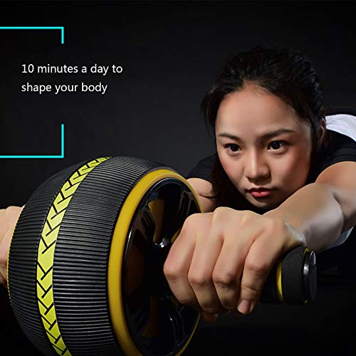 Rolo abdominal, adequado para exercícios abdominais, roda abdominal, 9,5 cm, equipamento de fitness