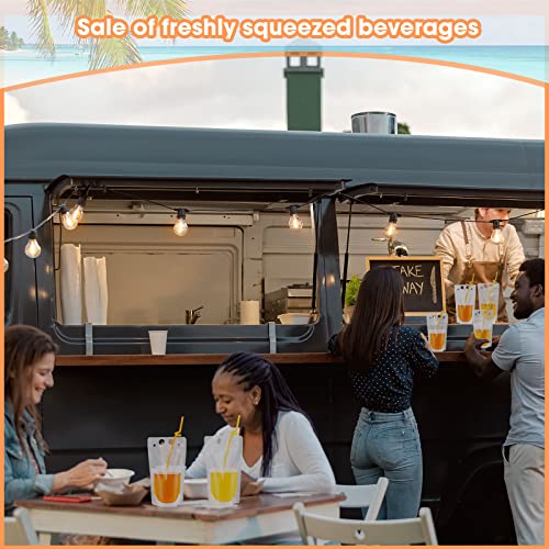 300 bolsas plásticas con 300 pitillos para bebidas miniatura 5