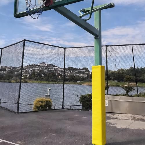 �o�X�P�b�g�{�[���|�[���p�b�h �o�X�P�b�g�{�[���|�[���p�b�h���O�p�X�N�G�A�A����2cm�t�H�[���o�X�P�b�g�{�[���|�[���p�b�h�A�S�V��^�n�������J�o�[�A�K���[�W���v���e�N�^�[(Yellow 7ft/213cm,6x6"/15x15cm)