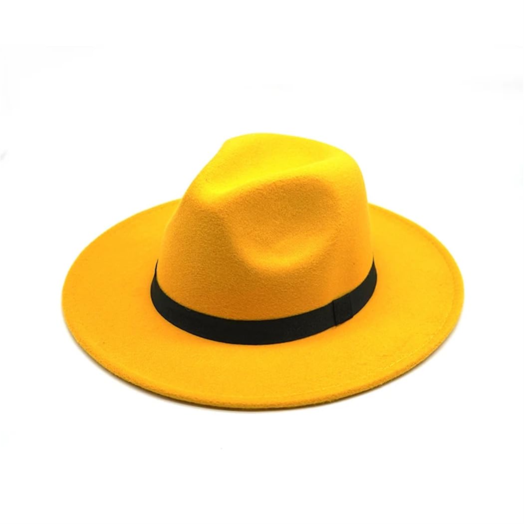 Cappello Fedora da donna in feltro a tesa larga cappello jazz chiesa padrino Sombrero Caps