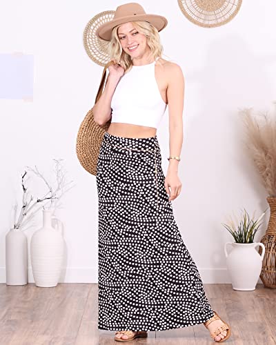 Image of Popana Long Maxi Skirt for Women, Flowy Long Skirts for Women | High Waisted Soft Trendy Rayon, Sundress Convertible Skirt, Long Length Bodycon Maxi Skirt, Petite and Plus Size