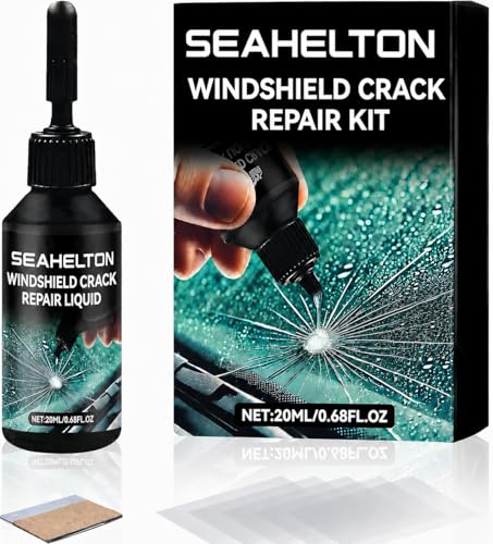 Image of SEAHELTON Car Windshield Crack Repair Kit, Glass Repair Liquid for Cracks for Fix Auto Windshield Glass Cracks, Car WindowGlass Repair Tool Set for Quick and Easy Auto Scratch Fix