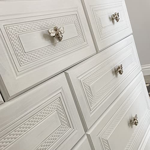 Brass bee 6 x Bumble Bee Drawer Knob, Silver - Image 3