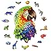 KAAYEE Rompecabezas de Madera - Loro Rompecabezas de Forma única para Adultos y niños Rompecabezas Decorativos de Regalo Personalizado para Navidad y cumpleaños (Medio)