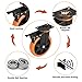 6 inch Heavy Duty Casters Load 2800lbs,Perfect Design Structure in Lockable Bearing Caster Wheels with Brakes,Swivel Casters for Furniture and Workbench,Set of 4 (Free Screws)