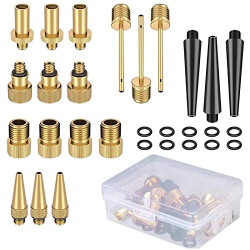 30PCS Adaptador de Bomba de Bicicleta, Adaptador de Válvula De Bicicleta, DV/AV/SV Válvula Adaptador para Compresor Bomba de Bicicleta Bomba de Pie, Convertidor de Válvula de Inflado de Neumáticos