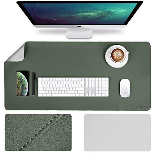 Office Desk Pad Desktop Protector, 2019 Upgrade Sewing Edge 35.4 x 17Inch PU