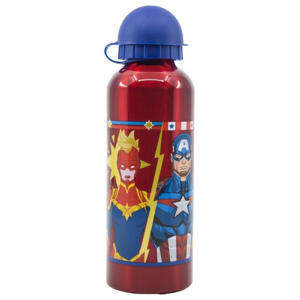 OM SUPPLIES Avengers Characters Aluminium Sports Bottle 530ml, Holiday - Image 3