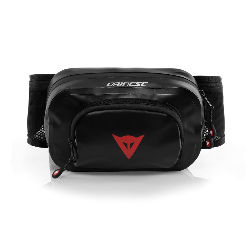 Dainese - Explorer Waist Bag 1.8L, Sac-Banane Imperméable, pour Hommes et Femmes, Noir, N