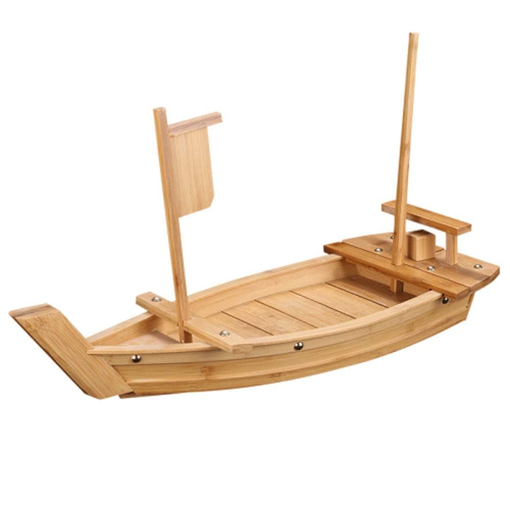 Assiette à Sushis En Bois Naturel, Grand Format 52 Cm, Imperméable